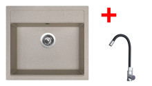 Sinks SOLO 560 Avena + Elasta nerez/černá 